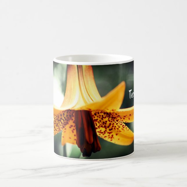 Canadian Lily Flower Personalized Coffee Mug (Center)
