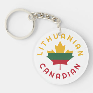 Canadian Lithuanian Roots Keychain