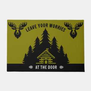 Canadian Log Cabin Funny Decorative Doormat