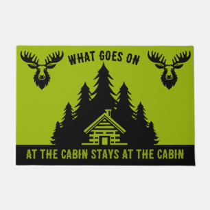 Canadian Log Cabin Funny Decorative Doormat