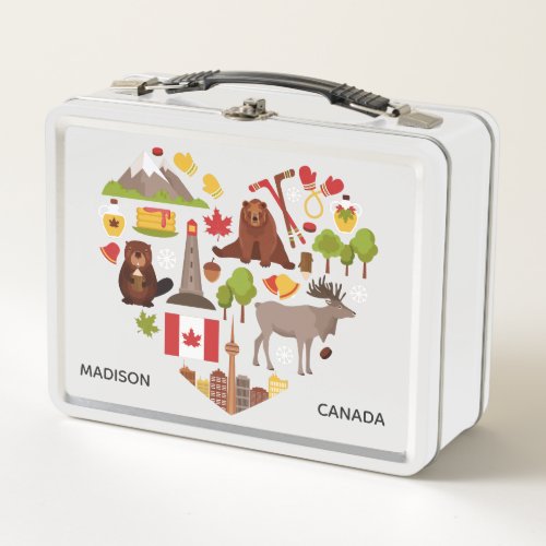 Canadian Love custom name lunch box