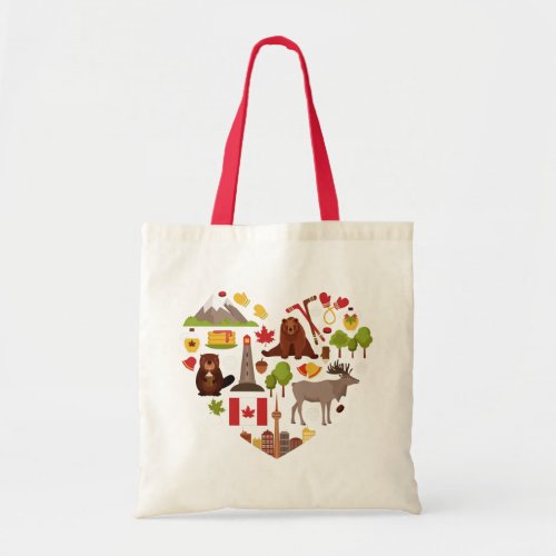 Canadian Love tote bags