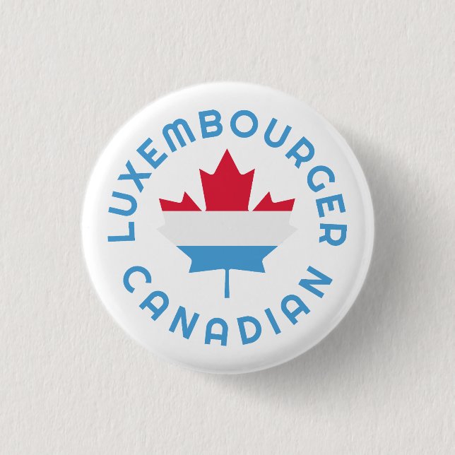 Canadian Luxembourger Roots Button (Front)
