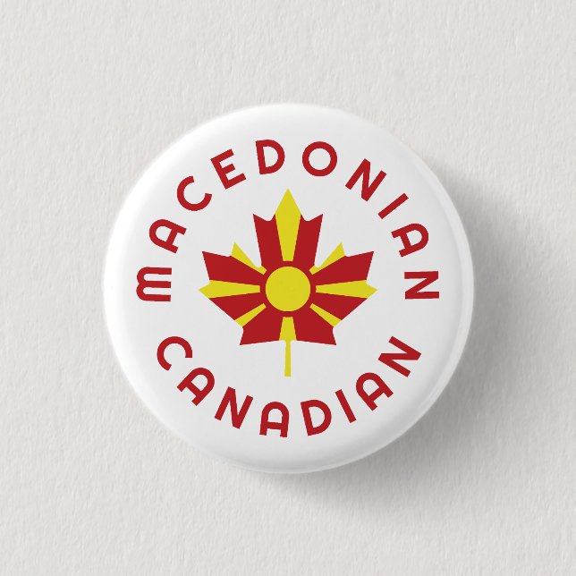 Canadian Macedonian  Roots Button (Front)