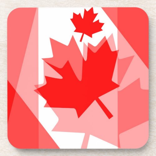 Canadian Maple Leaf all over Style CANADA Beverage Coaster