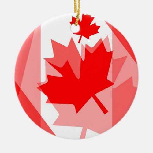 Canadian Maple Leaf all over Style CANADA Ceramic Ornament
