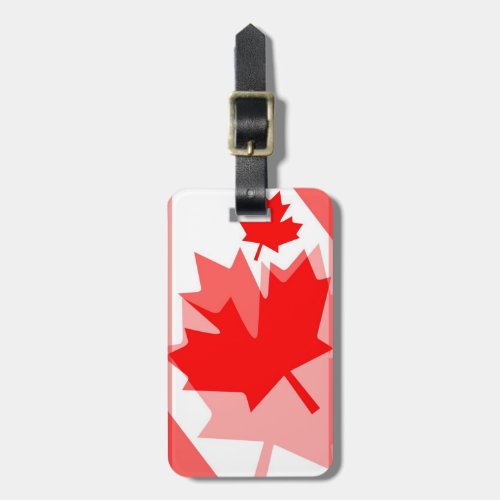 Canadian Maple Leaf all over Style CANADA Luggage Tag