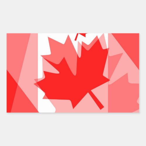 Canadian Maple Leaf all over Style CANADA Rectangular Sticker