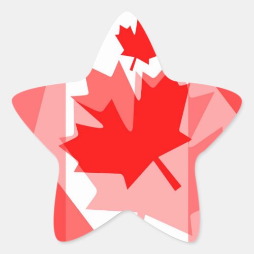 Canadian Maple Leaf all over Style CANADA Star Sticker