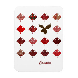 Canadian Maple Leaf and Moose Magnet