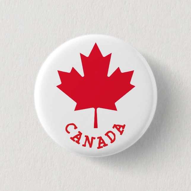 Canadian Maple Leaf Button (Front)