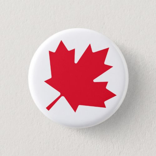 Canadian Maple Leaf Button