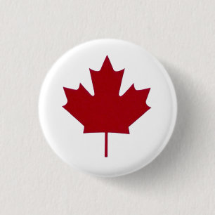 Canadian Maple leaf Button