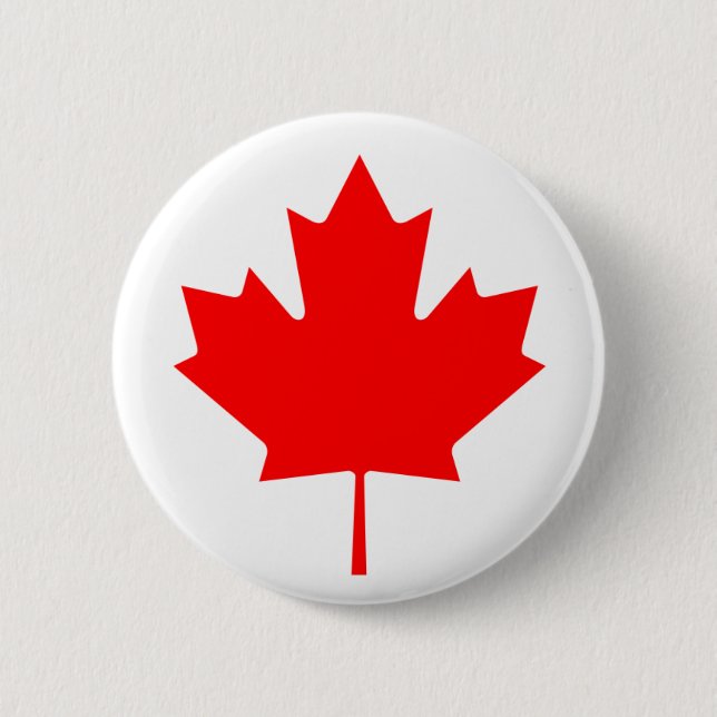 Canadian Maple Leaf Button (Front)