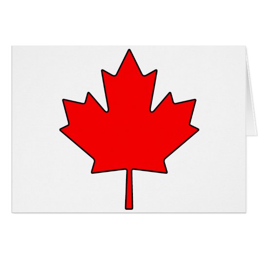 Canadian Maple Leaf Canada National Symbol Cards (Front Horizontal)