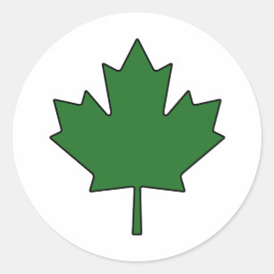 Canadian Maple Leaf Canada National Symbol Classic Round Sticker