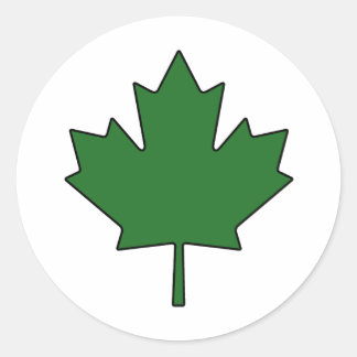 Canadian Maple Leaf Canada National Symbol Classic Round Sticker