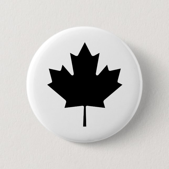 Canadian Maple Leaf Canada National Symbol Pinback Button (Front)