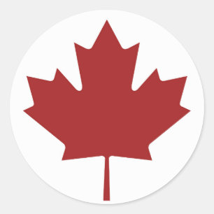 Canadian Maple Leaf Classic Round Sticker