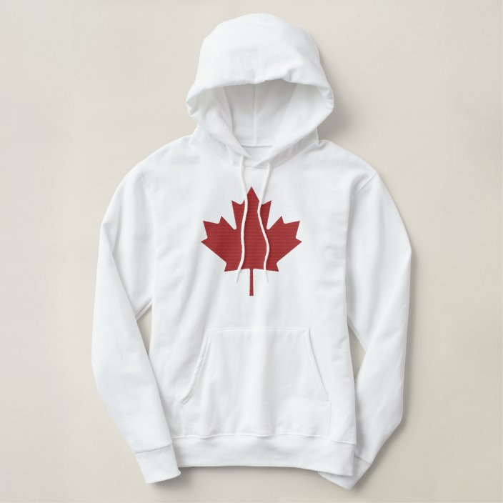 Canadian Maple Leaf Customized Embroidered Hoodie | Zazzle.com