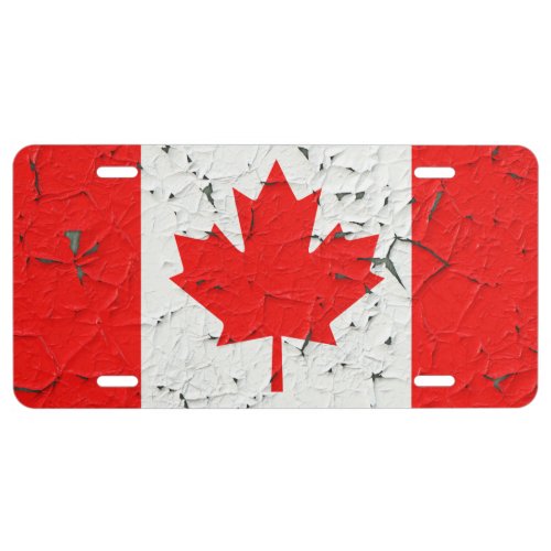 Canadian Maple Leaf Distressed Style CANADA License Plate