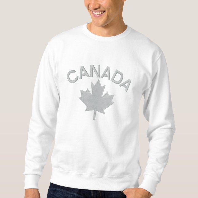 Canadian Maple Leaf Embroidery CANADA Embroidered Sweatshirt (Front)