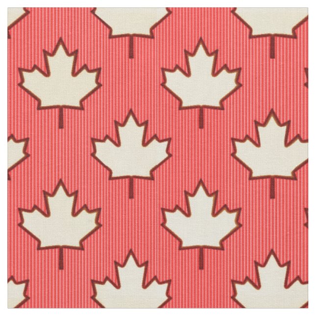 Canadian Maple Leaf Fabric (Close Up)