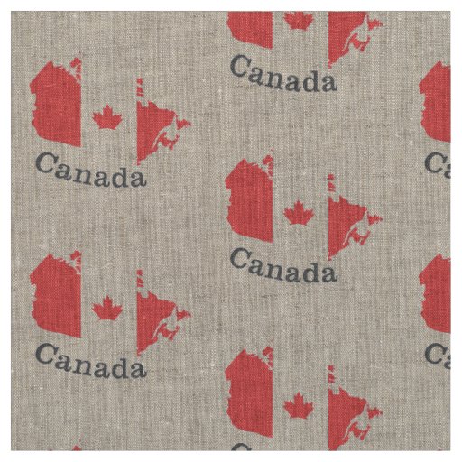 Canadian Maple Leaf Fabric – Red Autumn Design