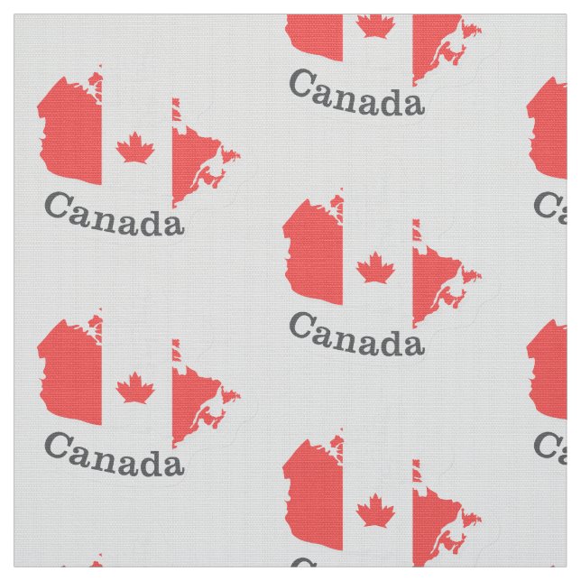 Canadian Maple Leaf Fabric – Red Maple Pattern  (Swatch)