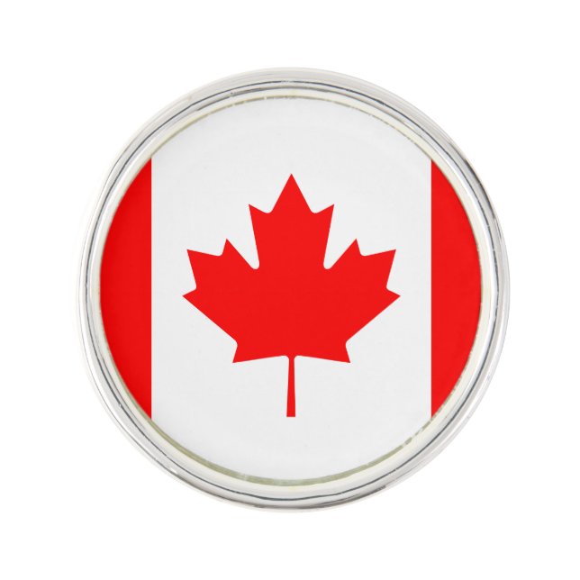 Canadian Maple Leaf Flag Lapel Pin (Front)