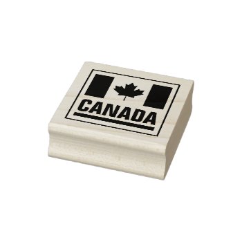 Canadian Maple Leaf Flag Of Canada Custom Rubber Stamp by iprint at Zazzle