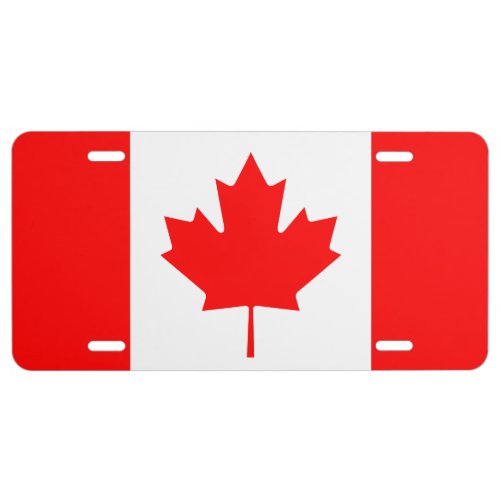 Canadian Maple Leaf Flag Style CANADA License Plate