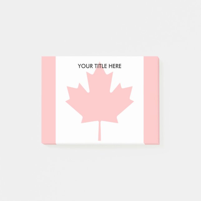 Canadian maple leaf flag watermark Personalized Post-it Notes (Front)