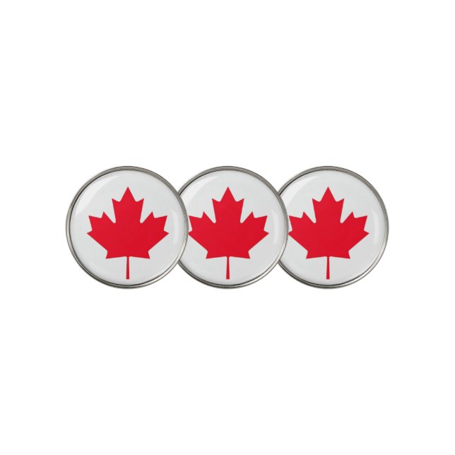 Canadian Maple Leaf Golf Ball Marker (3 Up)