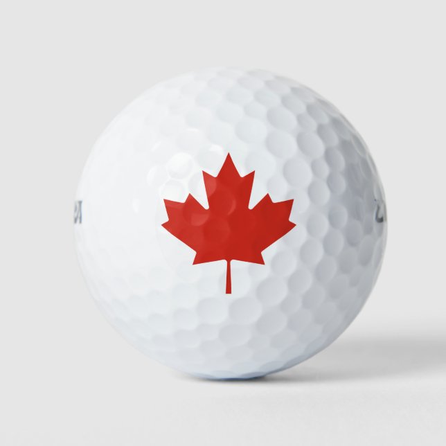 Canadian Maple Leaf Golf Balls (Front)