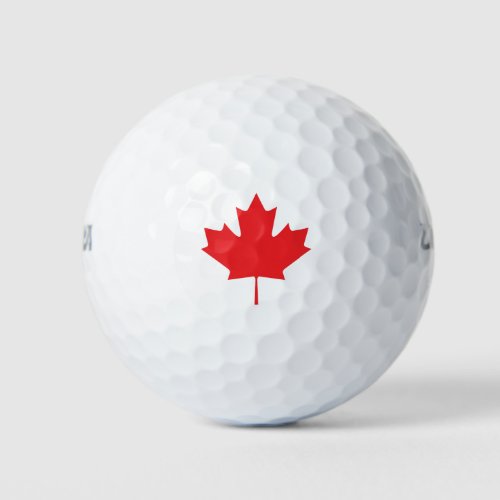 Canadian Maple Leaf Golf Balls