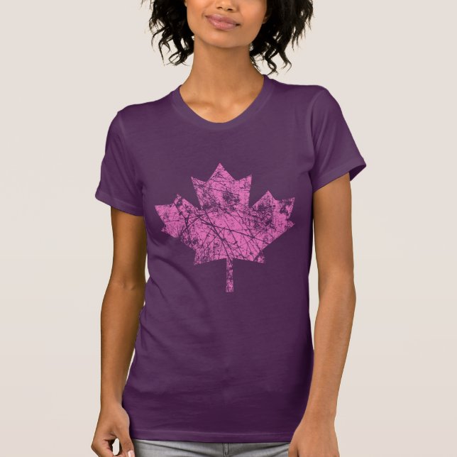 Canadian Maple Leaf Grunge Style CANADA T-Shirt (Front)