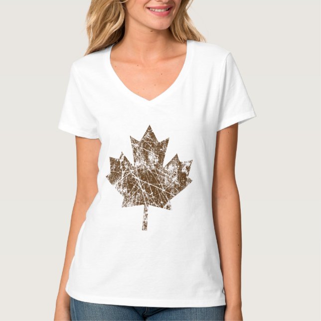 Canadian Maple Leaf Grunge Style CANADA T-Shirt (Front)