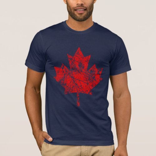 Canadian Maple Leaf Grunge Style CANADA T_Shirt