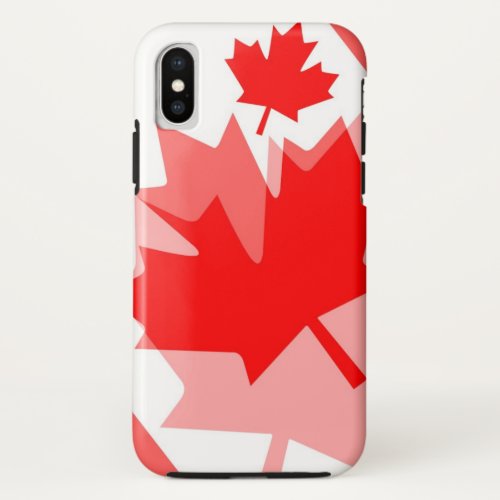 Canadian Maple Leaf Layered Style CANADA iPhone XS Case