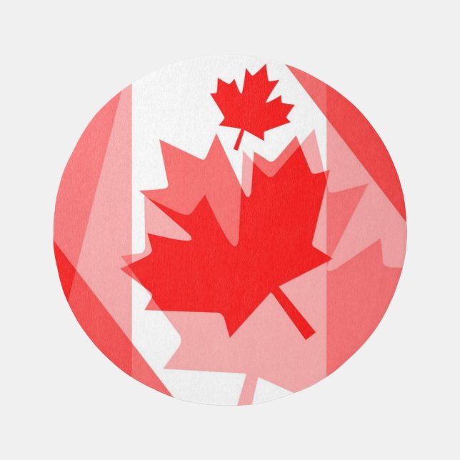 Canadian Maple Leaf Layered Style CANADA Outdoor Rug (Front)