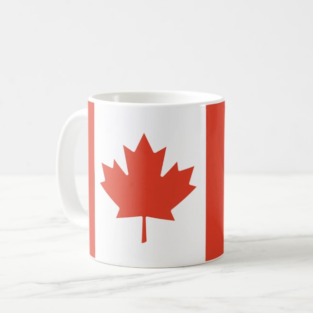 Canadian Maple Leaf Map Coffee Mug (Front Left)