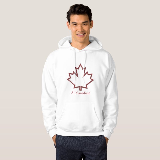 Canadian Maple Leaf Men's Hoodie (Front Full)