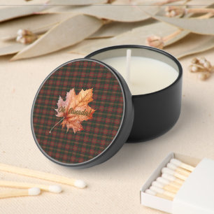 Canadian Maple Leaf Original Tartan  Mini Candle Favors