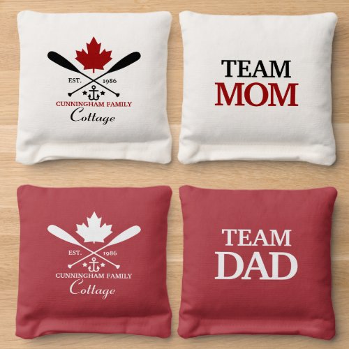 Canadian Maple Leaf Personalized Custom Cornhole Bags