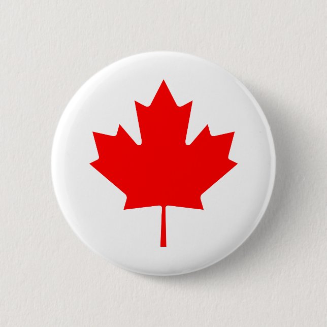 Canadian Maple Leaf Pin, Made in Canada Pin, Elbow Button (Front)