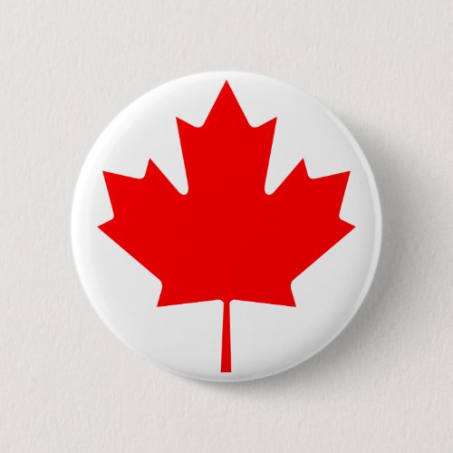 Canadian Maple Leaf Pinback Button