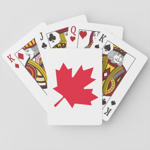 Canadian Maple Leaf Playing Cards