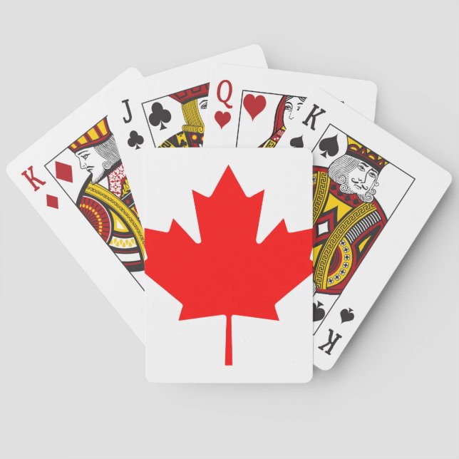 Canadian Maple Leaf Poker Cards (Back)