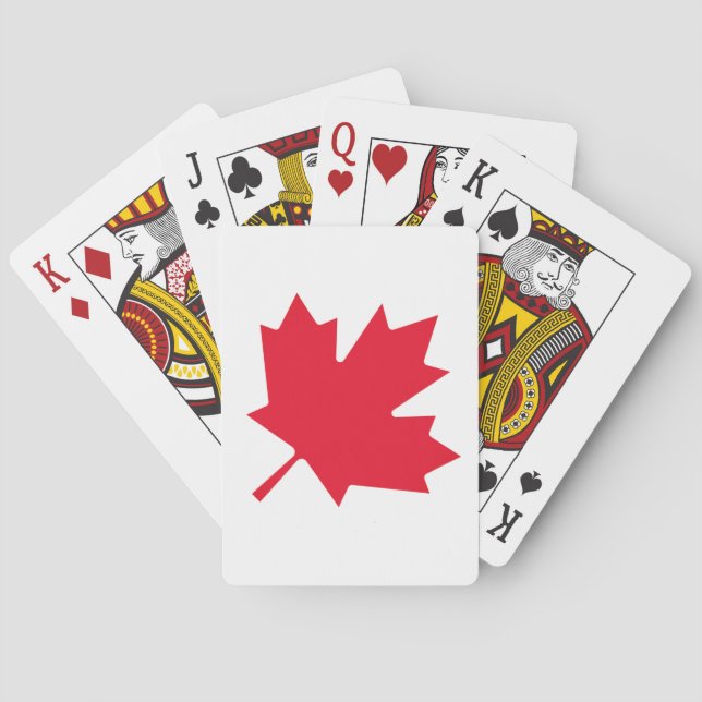 Canadian Maple Leaf Poker Cards (Back)